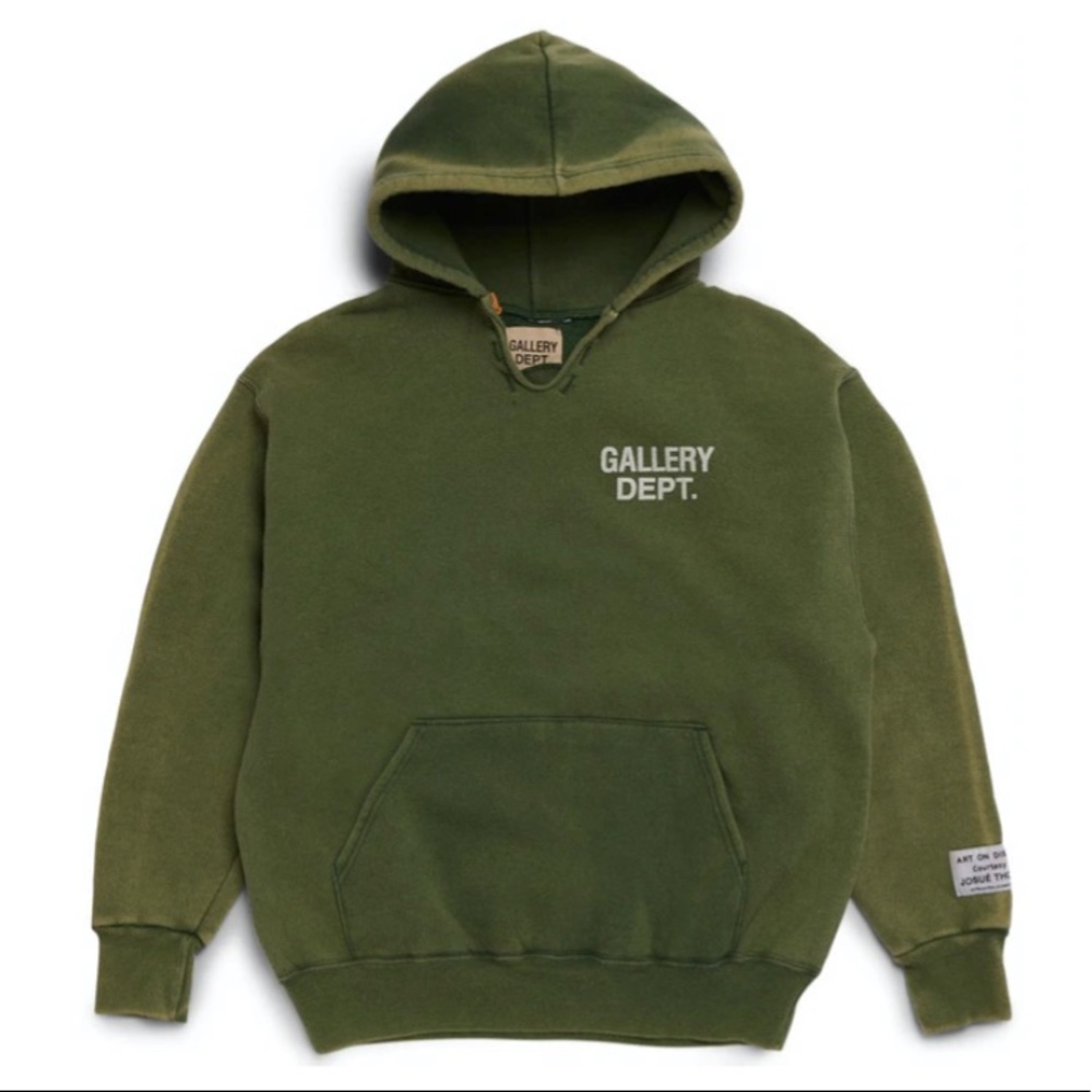 Green vintage gallery department hoodie